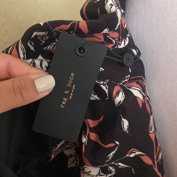 Rag & Bone Jessie Floral Print Linen Blend Shirt Jacket - Picture 8 of 11